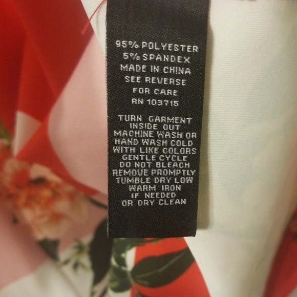 𝅺Sharagano Red Multi Off The Shoulder Dress - Picture 6 of 8